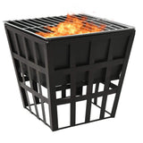 EBTOOLS 2-in-1 Steel Fire Pit and BBQ