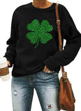 Womens Printed Long Sleeve Pullover Top