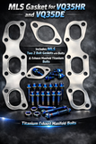 SPDZ1 Heavy Duty MLS Exhaust Manifold Gasket & Titanium Bolt Kit – VQ35HR / VQ35DE Nissan 350Z, 370Z, G35, G37, Q50, Q60