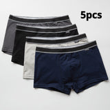 Cotton Mid-rise Boxer Briefs Breathable Men's Underpants