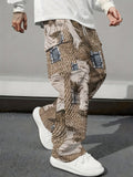Pink Camo Cargo Pants Printed Design Trendy Casual Loose-Fit Versatile And Breathable Trousers
