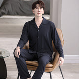 Pajamas Men's Modal Cardigan Long Sleeve Casual Homewear Suit