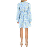 Lucy Paris Womens Nikole Floral Mini Fit and Flare Dress, Size Medium