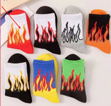 Best-selling Street-style Influencer Fashion Brand Flame-patterned Mid-calf Socks