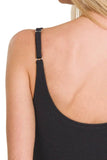 Zenana Ponte Spaghetti Strap Bodycon Mini Dress