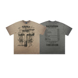 Printed Cotton Short-sleeved T-shirt Men's And Women's Bottoming Shirt Autumn And Winter