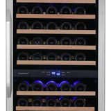 Edgestar 24-Inch 141 Bottle Capacity Freestanding Dual Zone Wine Cooler With Interior Lighting [CWR1552DZ] (SAK49245)