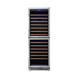 Edgestar 24-Inch 142 Bottle Built-In Dual Zone Double Door Wine Cooler With Door Lock [CWR1553DD] (SAK30742)
