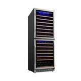 Edgestar 24-Inch 142 Bottle Built-In Dual Zone Double Door Wine Cooler With Door Lock [CWR1553DD] (SAK30742)
