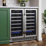 Edgestar 30-Inch Wide 56 Bottle Capacity Built-In French Door Wine Cooler With Door Locks [CWR5631FD] (SAK56381)