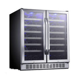 Edgestar 30-Inch Wide 56 Bottle Capacity Built-In French Door Wine Cooler With Door Locks [CWR5631FD] (SAK56381)