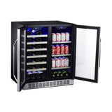 Edgestar 30" Wide 28 Bottle Built In Dual Zone Beverage Center With 86 Can Capacity (SAK35972)