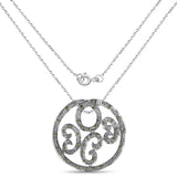 0.22 Carat Genuine Green Diamond .925 Sterling Silver Pendant
