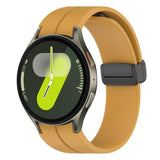 Folding Magnetic Black-clasp Silicone Watch Strap