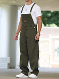 Fashionable Casual Street-style Suspender Jeans Workwear Pants