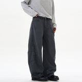 Men's American-style Retro Silhouette Cutaway Wide-Leg Pants