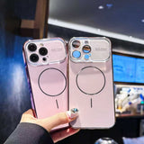 Laser-Cut Large-Window Lens Ring Magnetic Phone Case