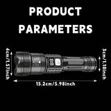 Ultra-Bright Tactical LED Flashlight – 3 Modes, USB Rechargeable, 600 Lumen, Outdoor, Hiking & Camping