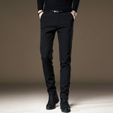 High-end Wrinkle-free Dress Pants Mens Business Slim-fit Tapered-leg Style
