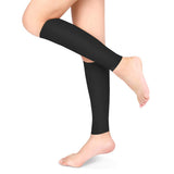 Compression Socks 20-30mmHg Calf Compression Sleeves Footless Compressed Socks for Varicose Veins Shin Splints Edema Recovery Maternity Cycling Running Travel Women & Men(XL-Black)