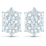 8.80 Carat Genuine Blue Topaz .925 Sterling Silver 3 Piece Jewelry Set (Ring, Earrings, and Pendant w/ Chain)