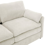 Cozy Upholstered 3-Seater Sofa with Plush Double Cushion and Ergonomic Design