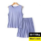 Men's Modal Vest Shorts Summer Loose Plus Size Sleeveless