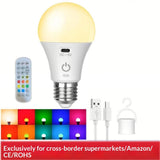E27 Screw Base Tri-Color RGB Timer-Controlled Dimmable Bulb