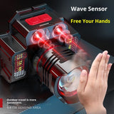 Wave Outdoor Multi-function Head-mounted Zoomable Spotlight Headlamp