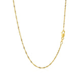 14k Yellow Gold Singapore Chain 1.5mm