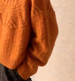 Chic And Brightening Loose-knit Sweater With A Crew Neck