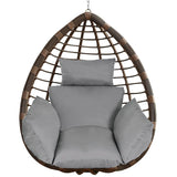 Egg Chair Cushion Hanging Basket Seat Cushion Thicken Soft Egg Swing Chair Pad Hanging Egg Chair Cushion with Headrest
