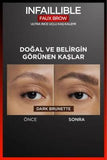 L'Oreal Paris Infaillible Faux Brow: Ultra-Fine Dark Brunette Eyebrow Pencil for Natural, Long-Lasting Definition