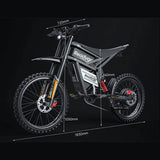 EKX E6 Ultra 3000W 60V/30AH Premium Electric High-Strength Steel Pipe Off-Road Mountain Dirt Bike (SAK26319)