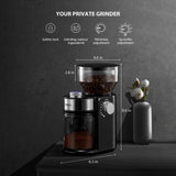Electric Burr Coffee Grinder with 18 Settings