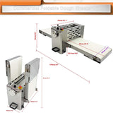 Commercial Electric 110V Foldable Stainless Steel Dough Sheeter (SAK59273)