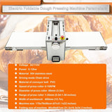 Commercial Electric 110V Foldable Stainless Steel Dough Sheeter (SAK59273)