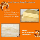 Commercial Electric 110V Foldable Stainless Steel Dough Sheeter (SAK59273)
