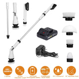 Electric Cordless Spin Scrubber Cleaning Brush with 4 Replaceable Heads