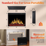 Electric Fireplace Insert Adjuatble Flame Colors 936A,939A,936BXB,939BXB