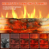 Electric Fireplace Log Heater with Infrared Flames L360CP