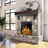 48 Inch Electric Fireplace Stone Mantel Package Y4926