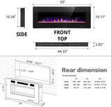 Electric Fireplace Recessed and Wall Mounted,830C3,836C3,842C3,850C3,860C3,868C3
