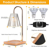 Electric Wax Melt Warmer Lamp Dimmable with 2 GU10 Bulbs 3-7in Adjustable Height 360º Rotatable