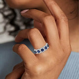 Elegant Copper Ring with Synthetic Cubic Zirconia
