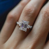 Elegant Princess Cut Cubic Zirconia Engagement Ring