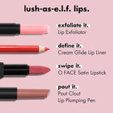 e.l.f. Cream Glide Lip Liner, Highly-Pigmented Pencil For Shaping & Sculpting Lips, Semi-Matte Finish, Vegan & Cruelty-Free, Mauve Aside