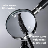 e.l.f. Incredi-Curl Mascara, Volumizing Mascara For A Bold, Lasting, Lifted Curl, Smudge-Resistant Formula, Vegan & Cruelty-Free, Pitch Black