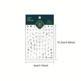 Embossed Three-dimensional Star and Moon Pattern Nail Stickers