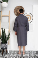 Waffle Kimono Spa Bathrobe for Men -  Absorbent, Lightweight
